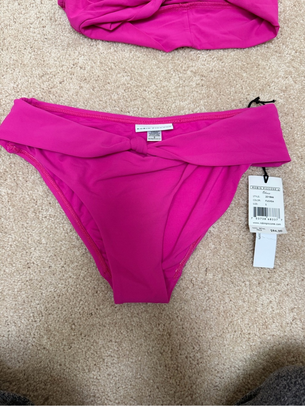 Robin Piccone Fuchsia Twist Bikini Bottom